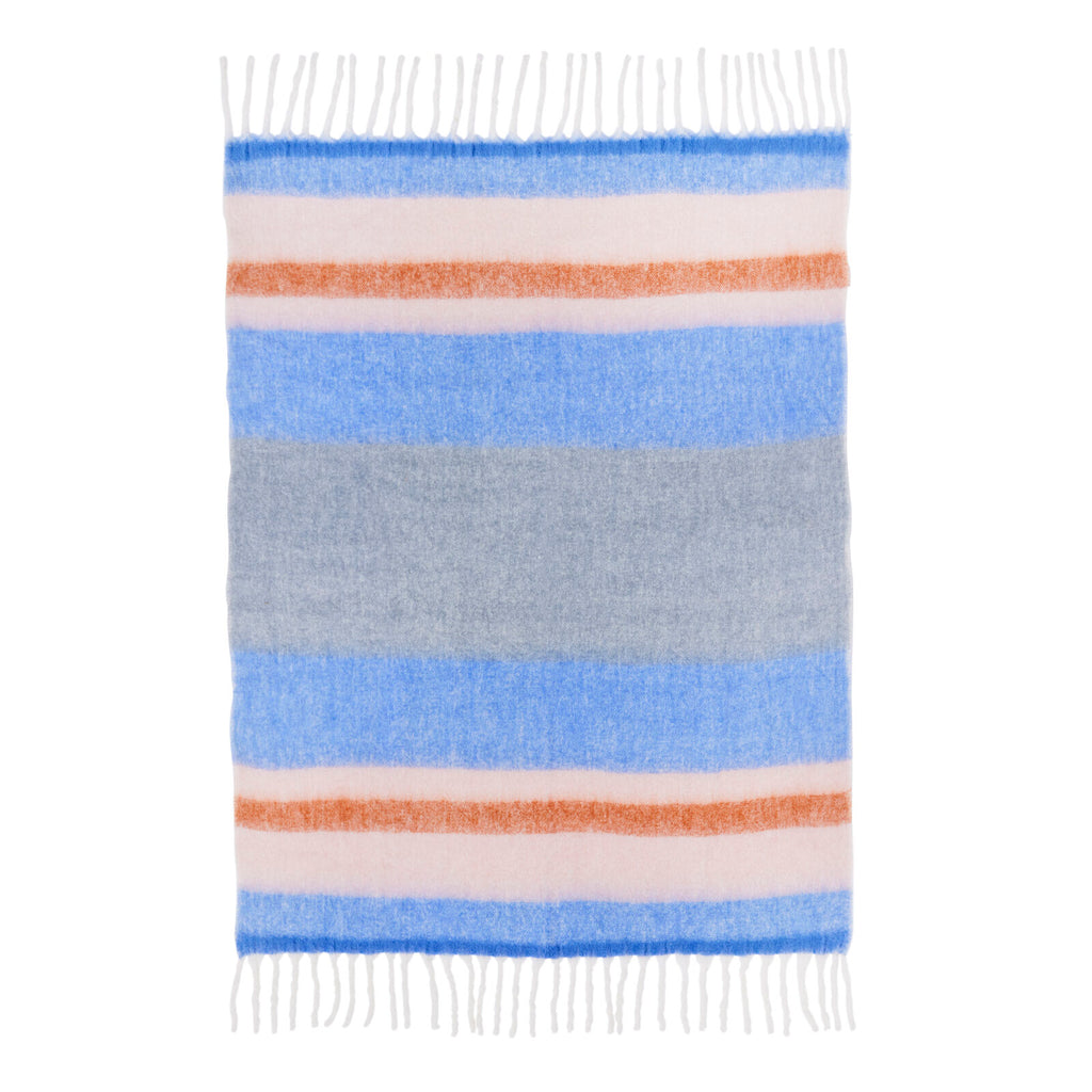 Teppi - Matthea striped sea blue