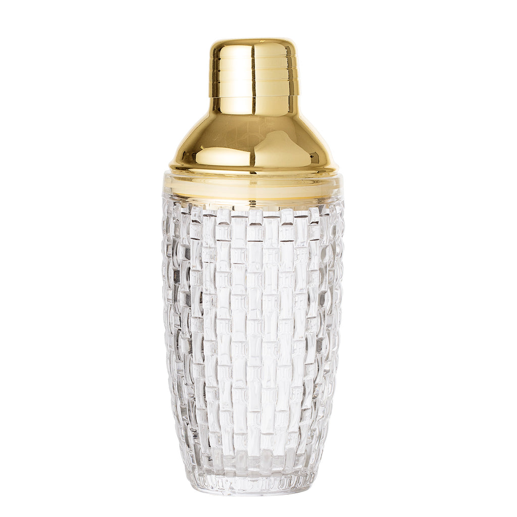 Cocktail shaker - glass/gold