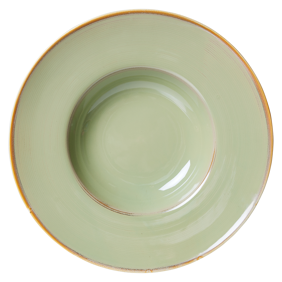 Chef ceramics pasta diskur - moss green