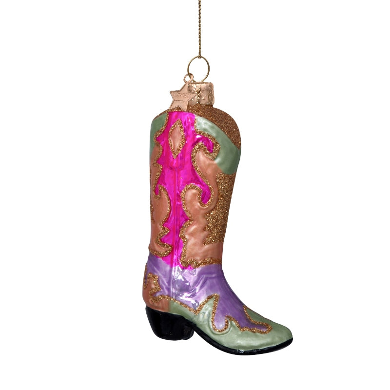 Jólaskraut - Pastel cowboy boot