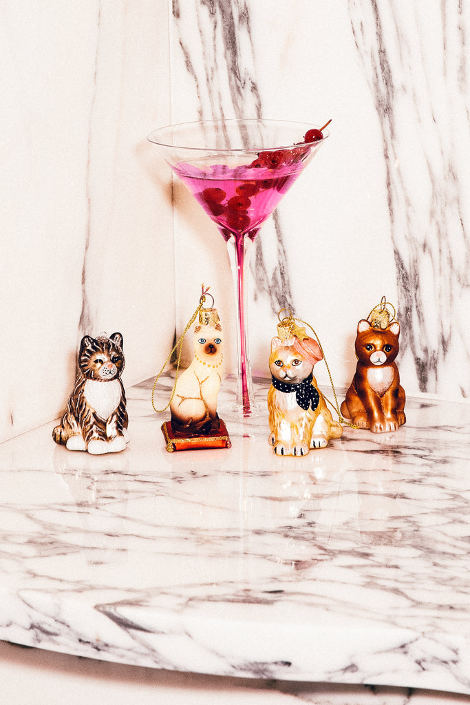 Jólaskraut - Cat white/grey