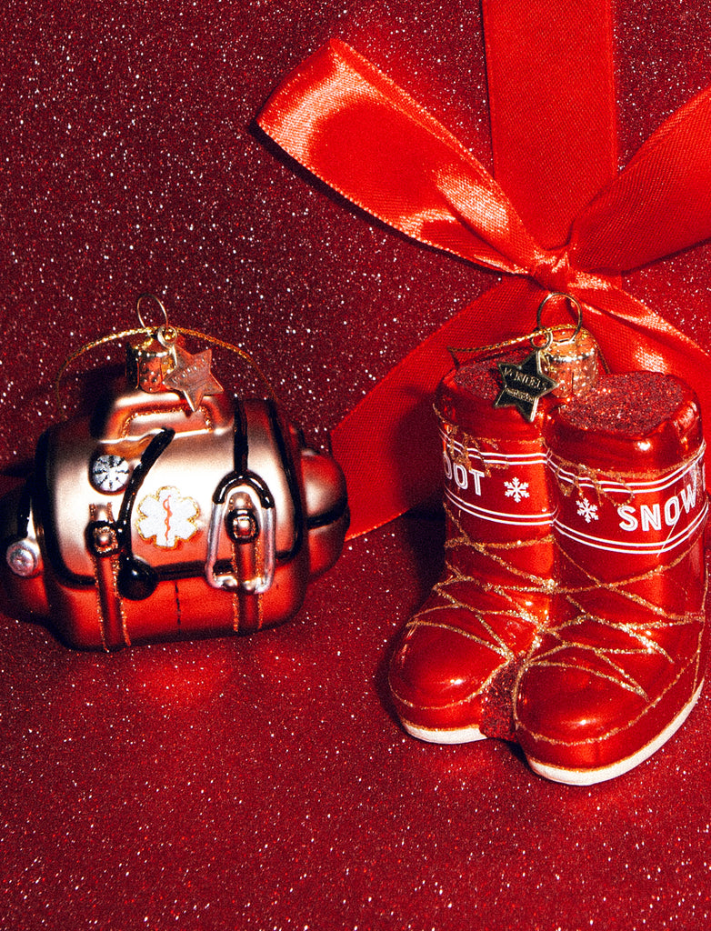 Jólaskraut - Red snow boots