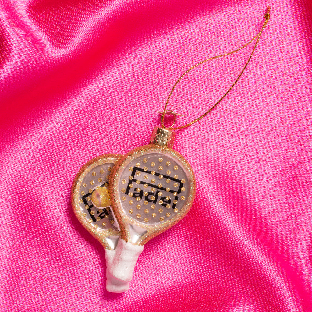 Jólaskraut - soft pink padel racket