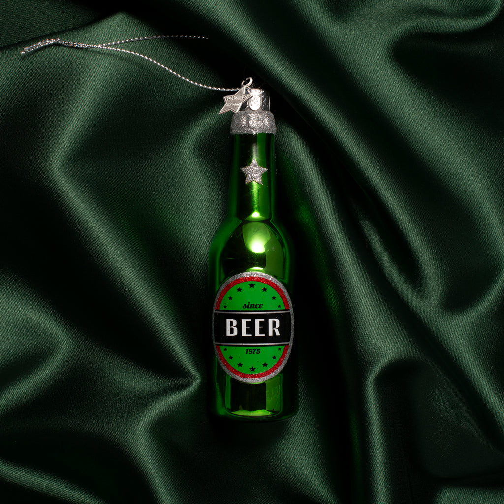 Jólaskraut - green beer bottle