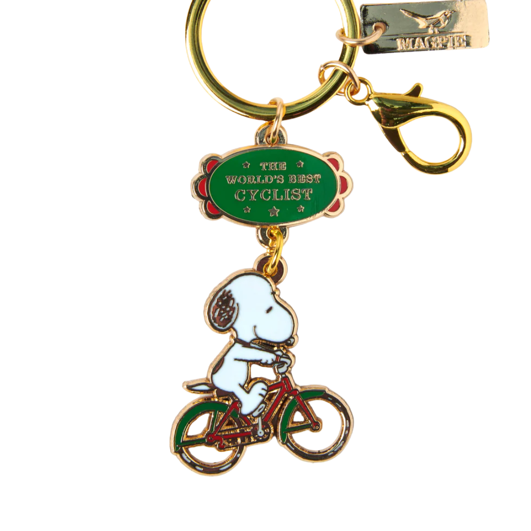Snoopy lyklakippa - The World's Best Cyclist