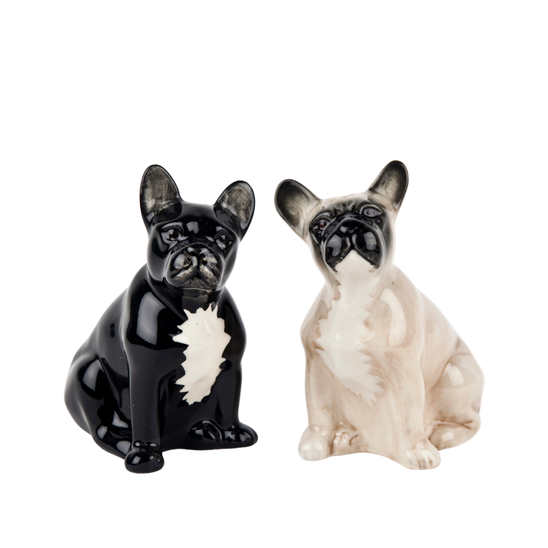 Salt og pipar sett - French bulldog black/fawn