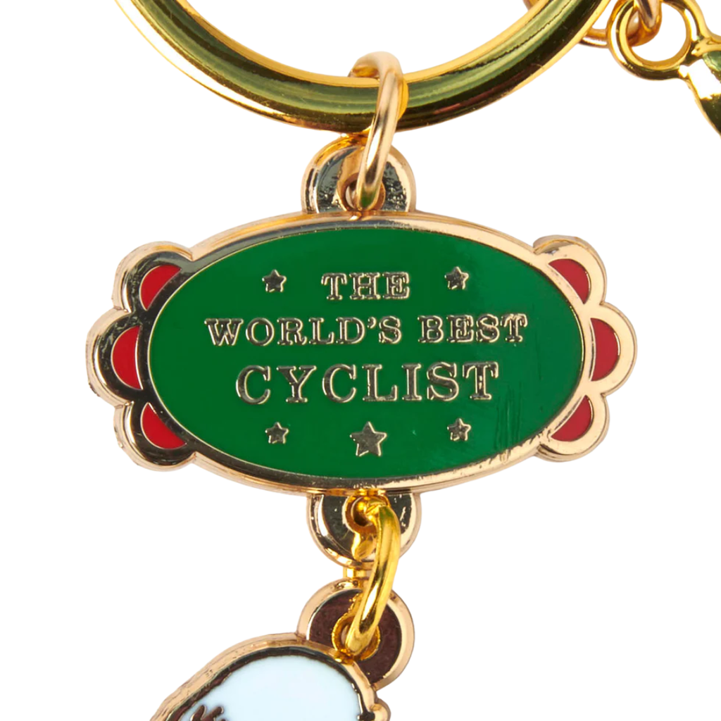 Snoopy lyklakippa - The World's Best Cyclist