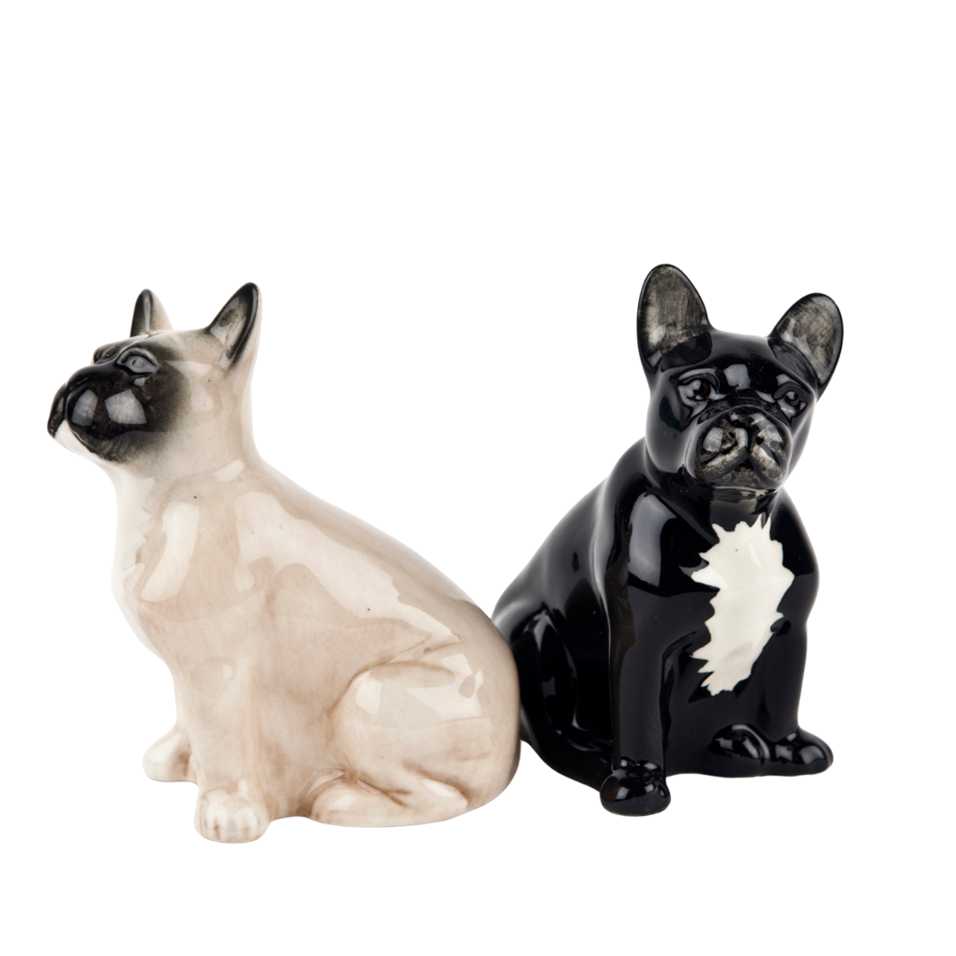 Salt og pipar sett - French bulldog black/fawn