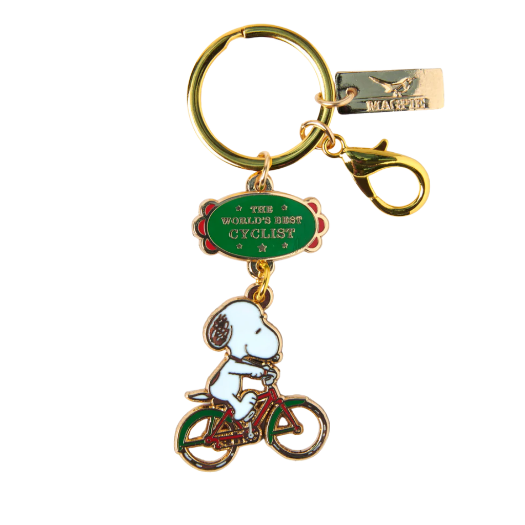 Snoopy lyklakippa - The World's Best Cyclist