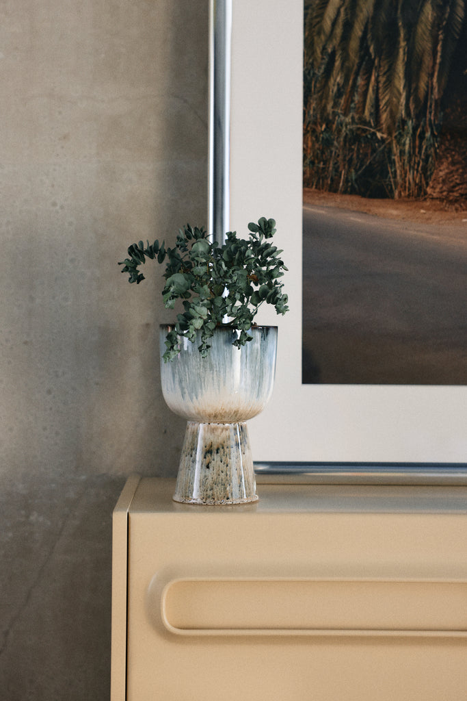 70's retro blómapottur - glacier