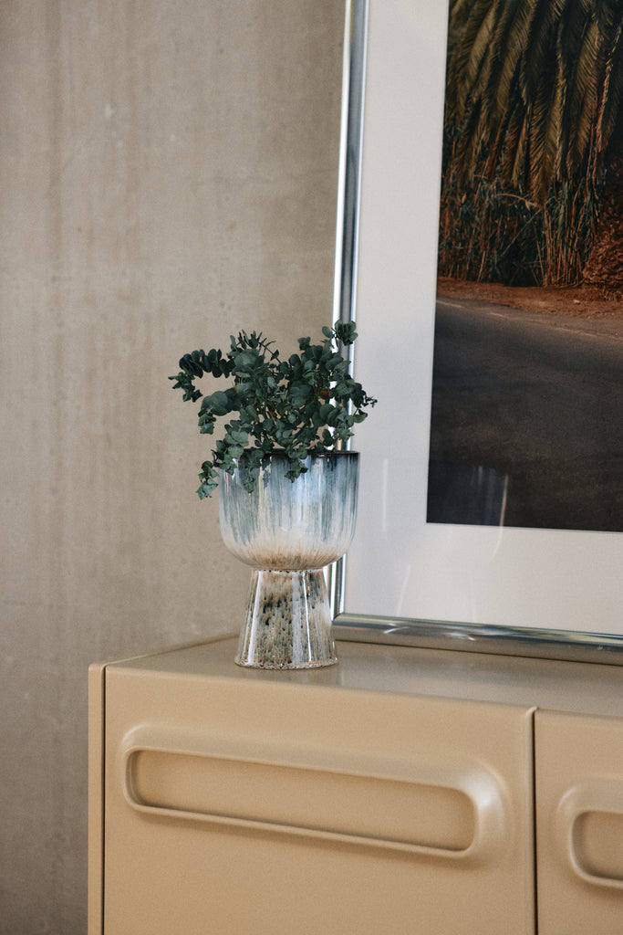 70's retro blómapottur - glacier