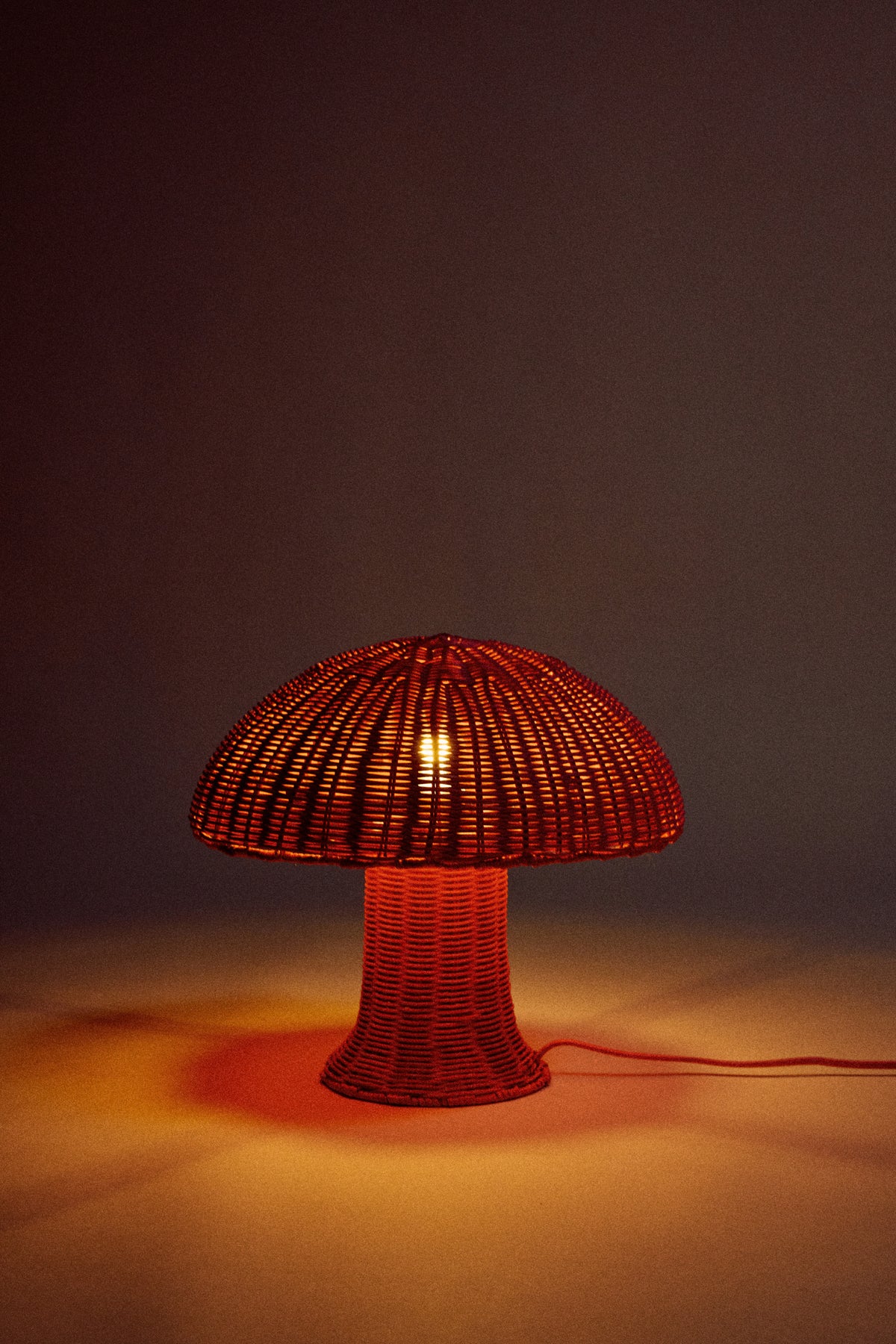 Lampi rattan mushroom - blush