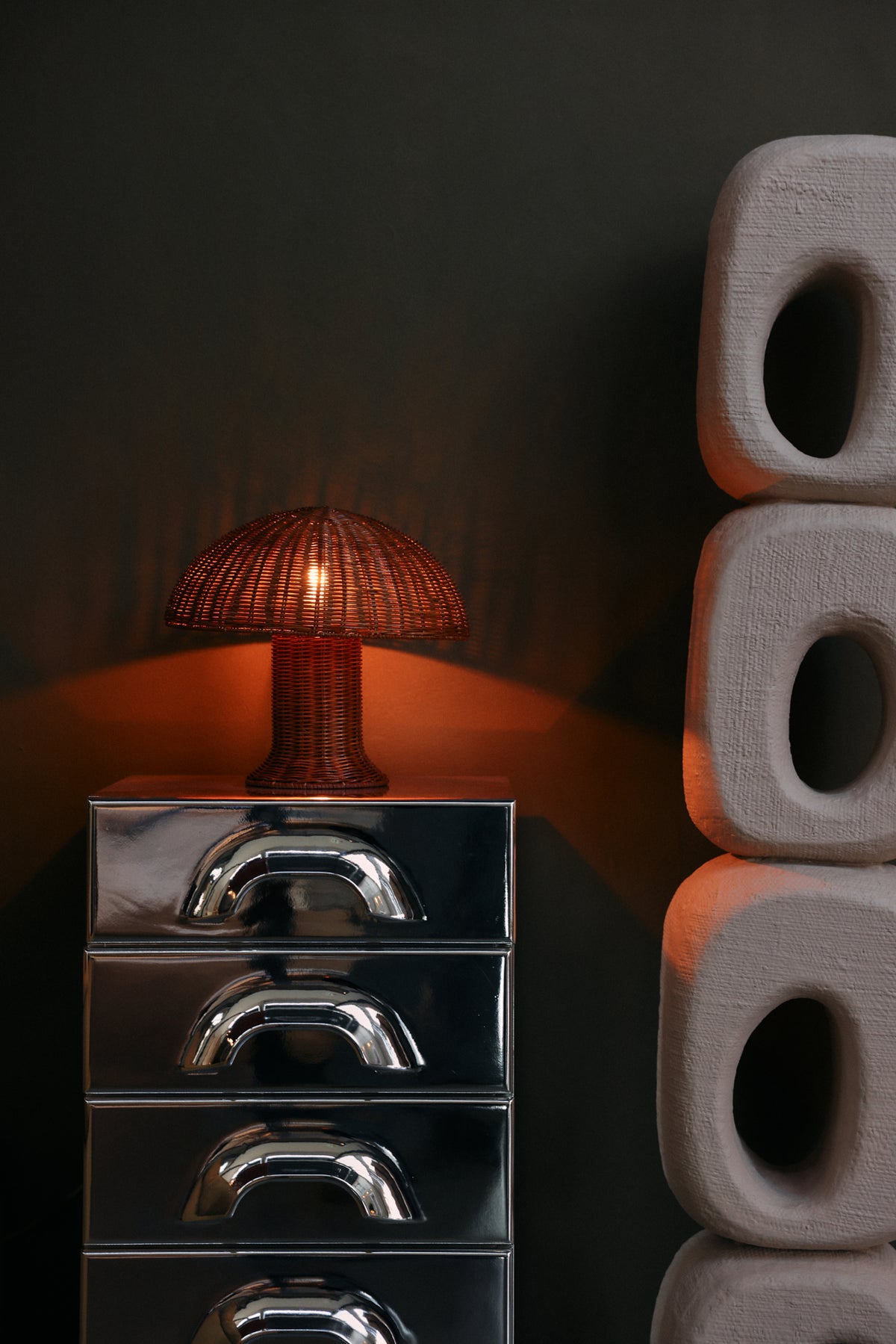 Lampi rattan mushroom - natural