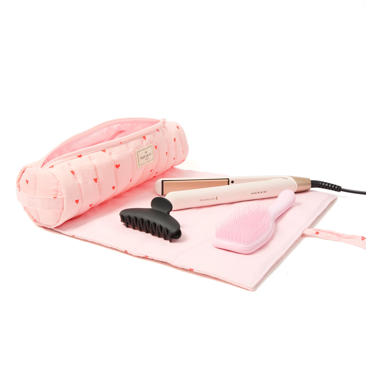 Hair Tool Travel Case/The Baguette - Sweet Hearts