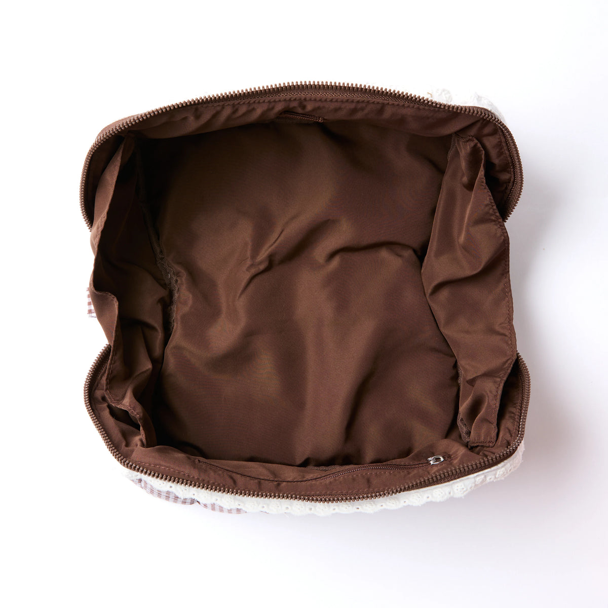 Flat Lay Box Bag - Mocha Gingham