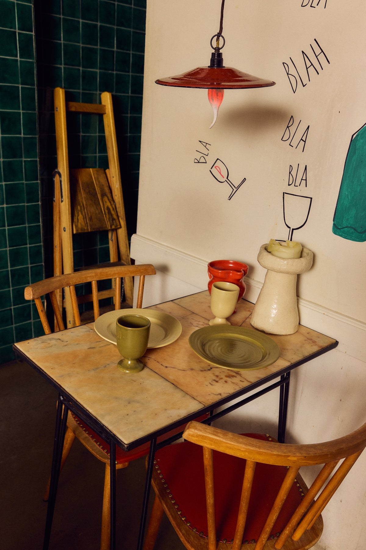 Farmhouse ceramics hliðardiskur - moss