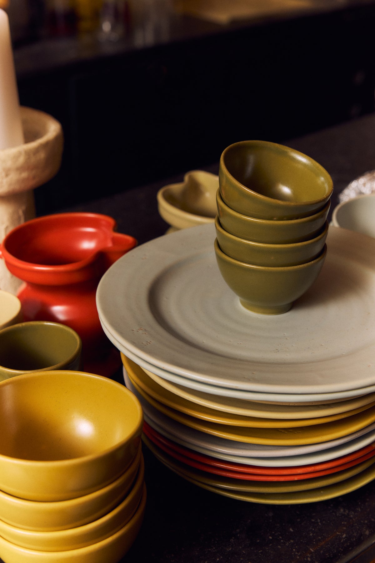 Farmhouse ceramics matardiskur - pale blue