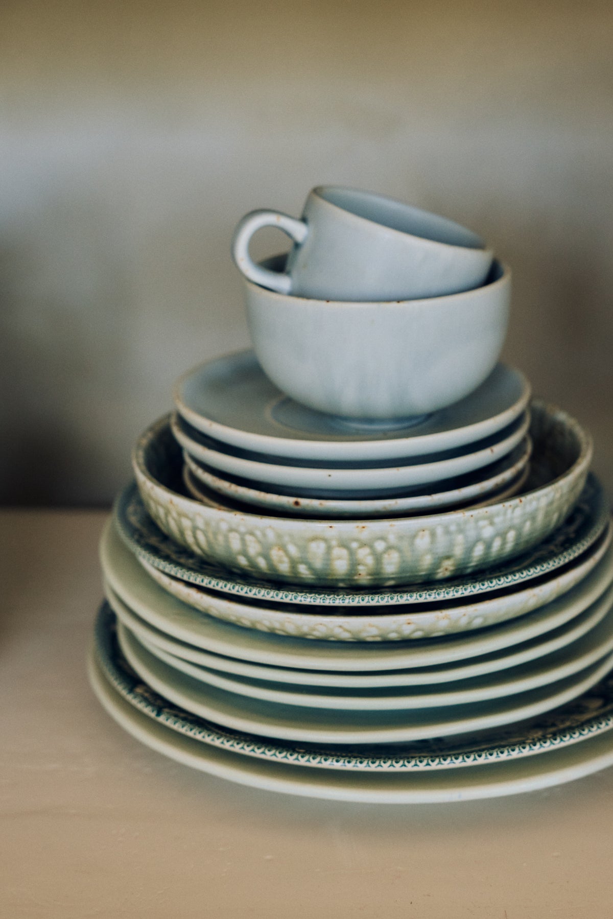 Farmhouse ceramics hliðardiskur - pale blue