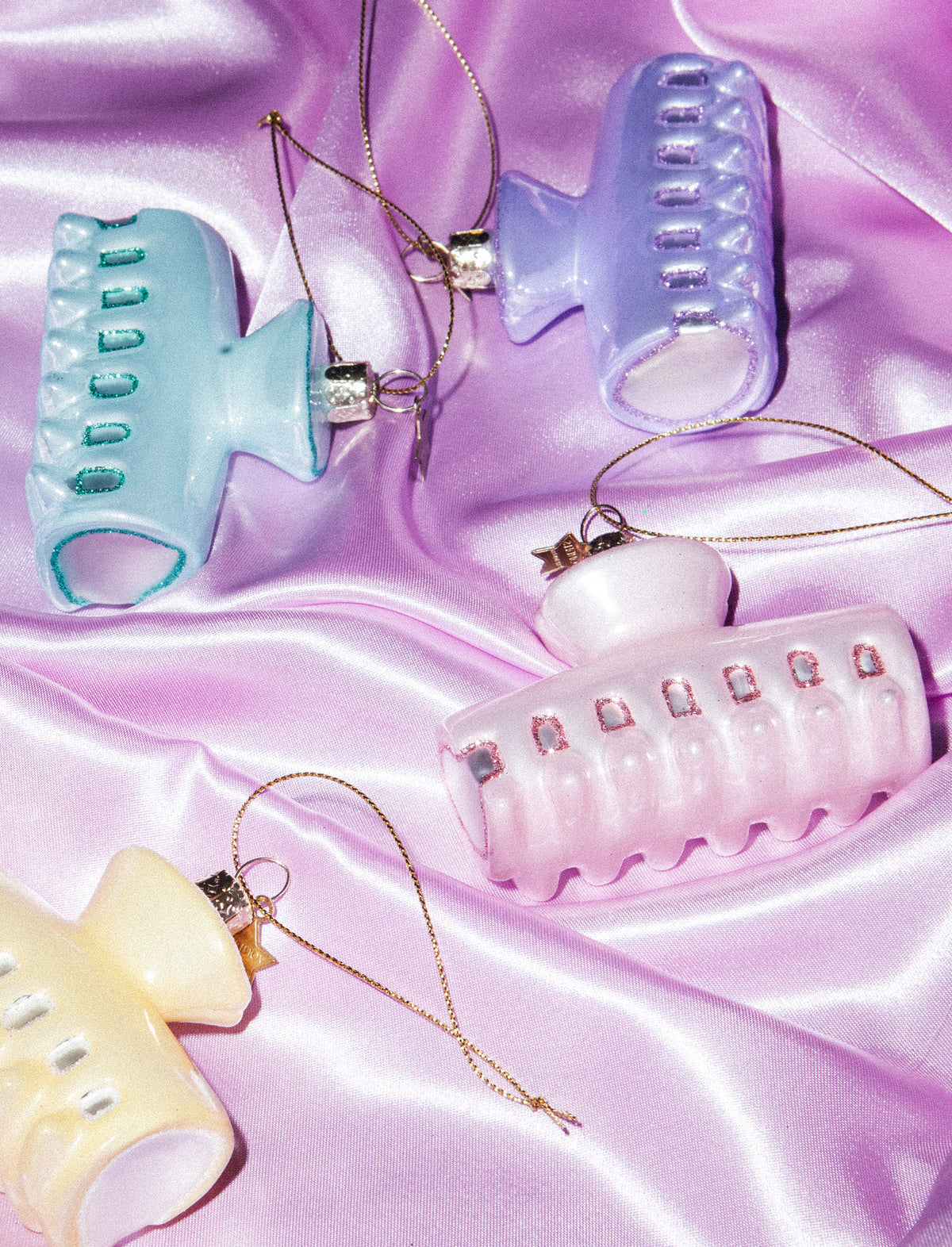 Jólaskraut - Ice blue hair clip
