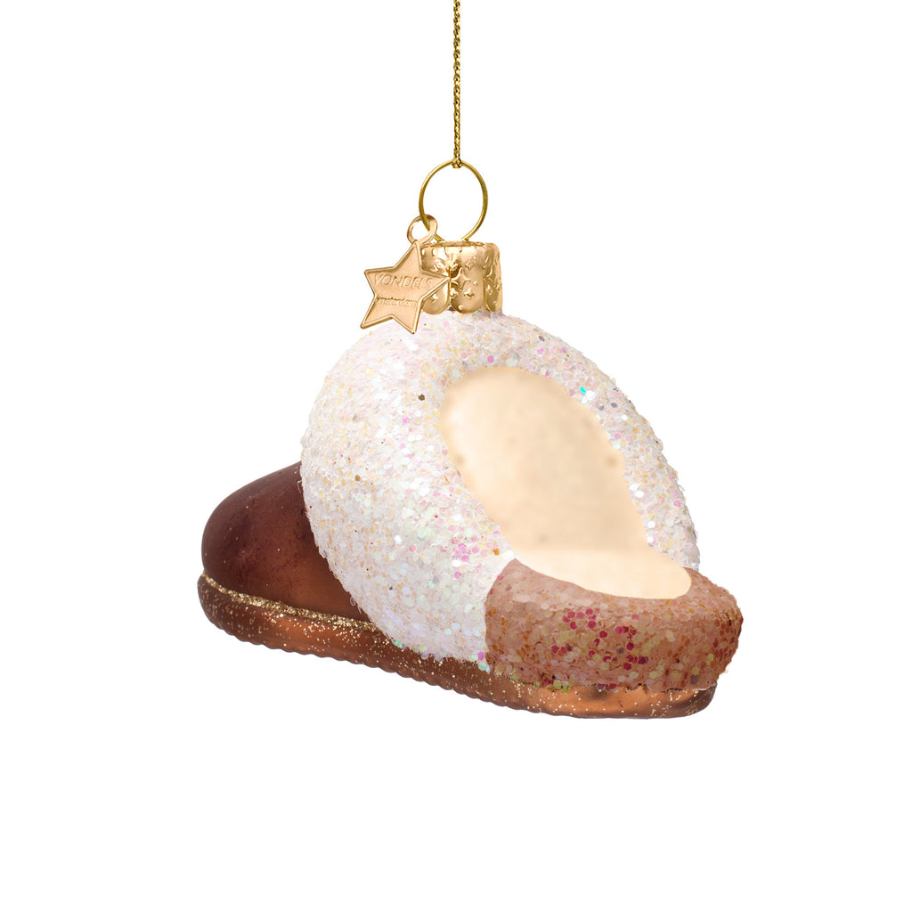 Jólaskraut - brown suede slippers