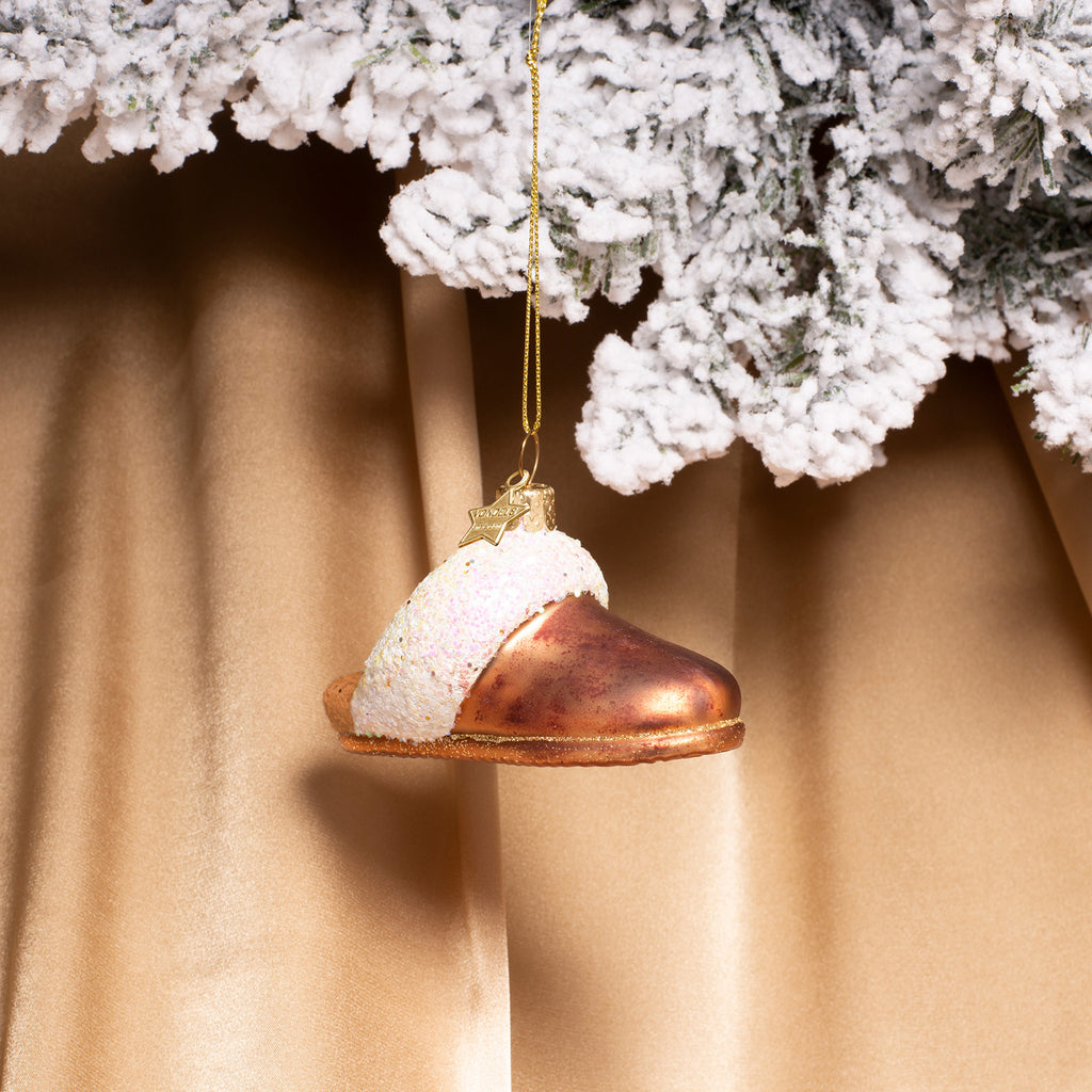 Jólaskraut - brown suede slippers