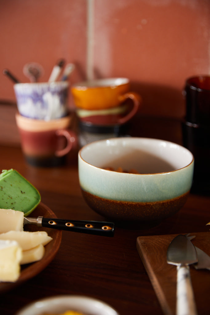 70's keramík súpuskál - depths