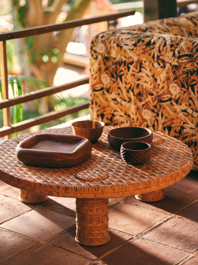 Wooden fruit bowl