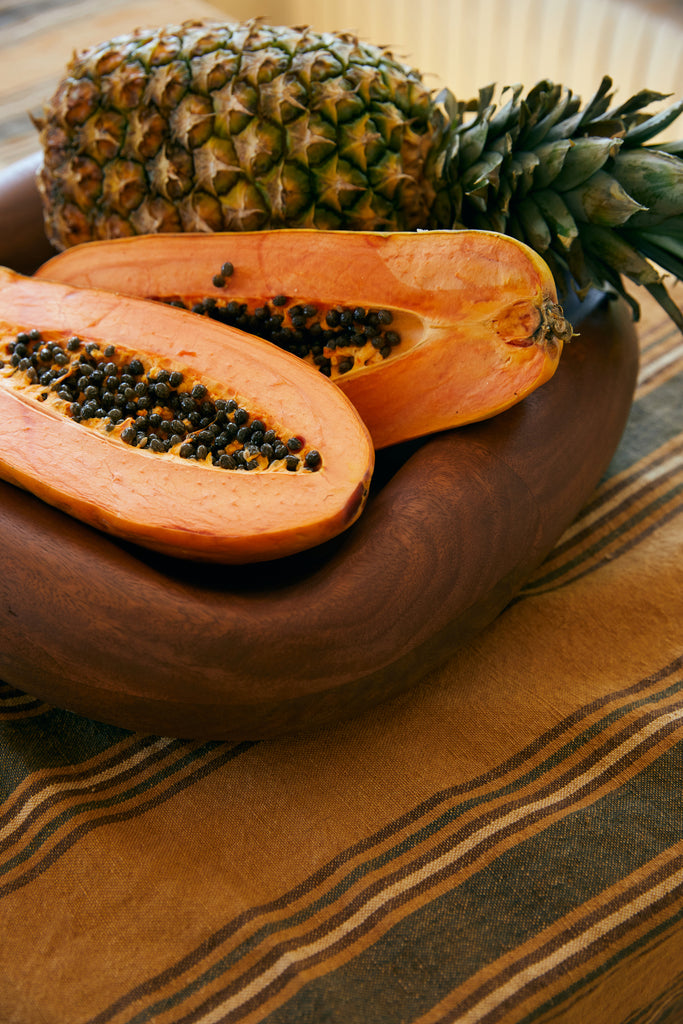 Wooden fruit bowl