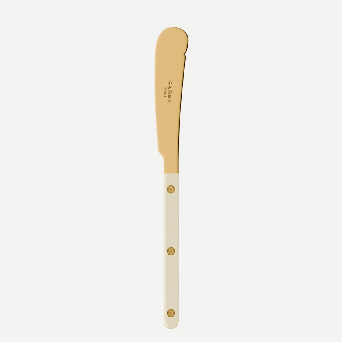Smjörhnífur stór - Ivory/Gold