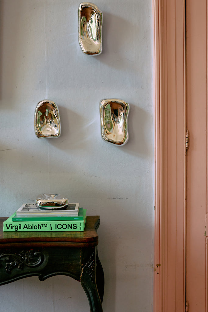 Gler skúlptúrar 4 stk. - chrome