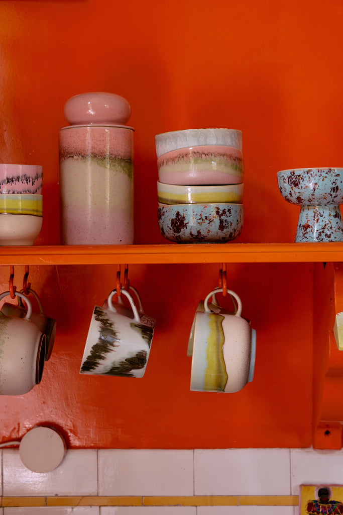 70's keramík cappuccino bolli - tide