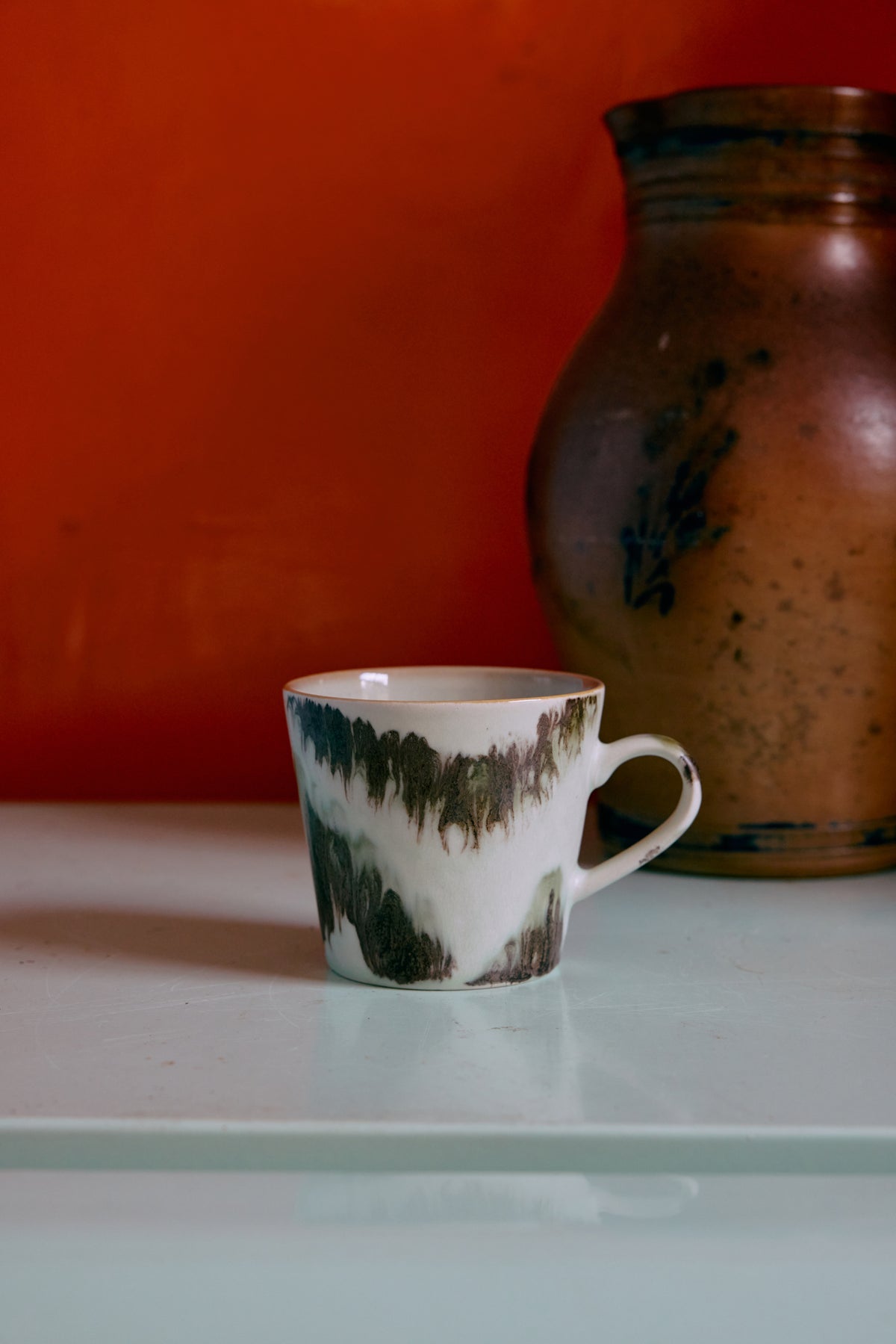 70's keramík cappuccino bolli - tide