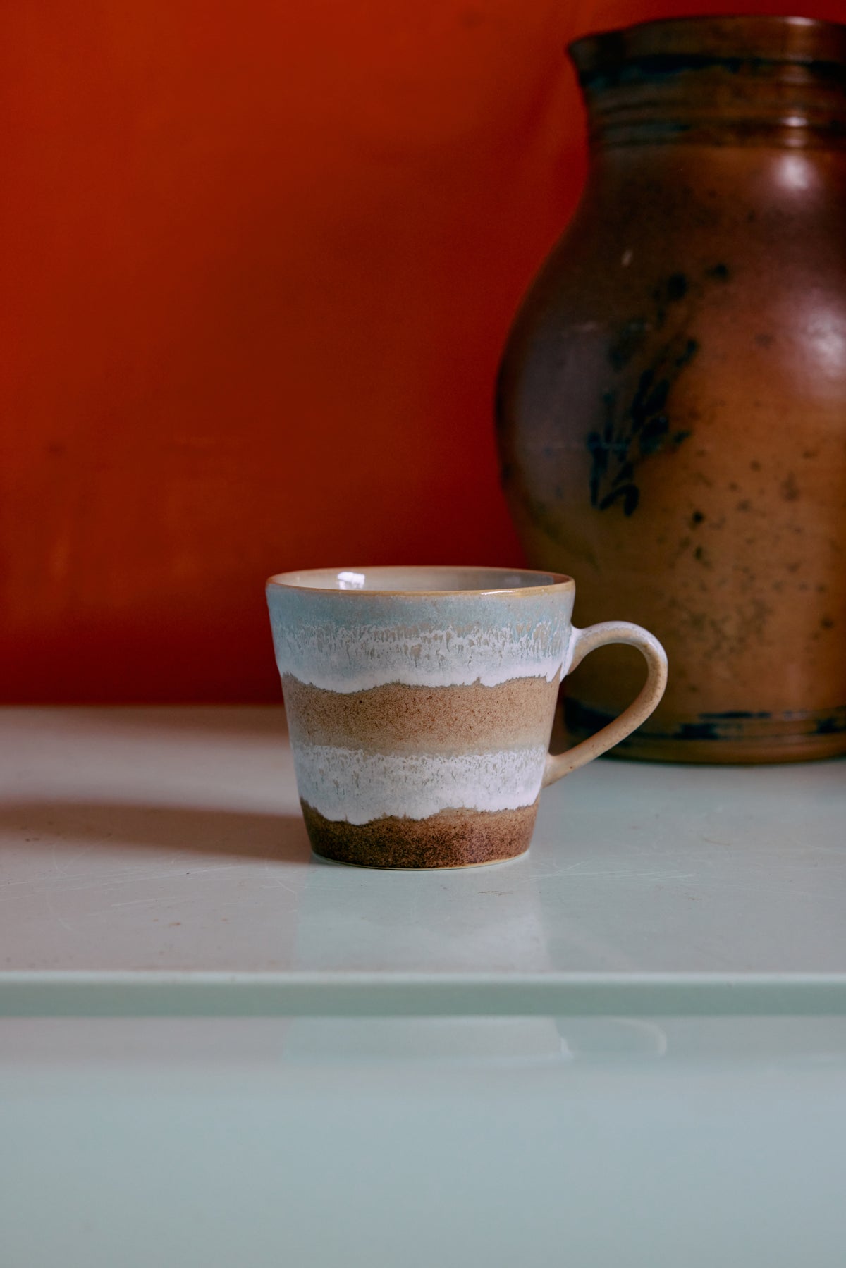 70's keramík cappuccino bolli - skyline