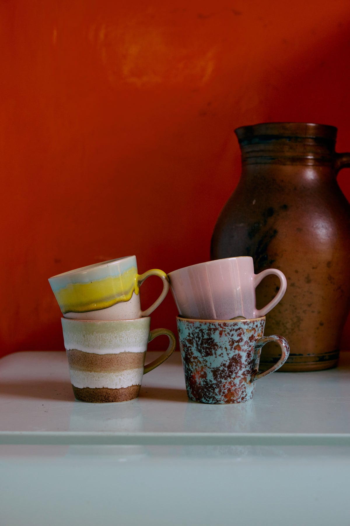 70's keramík americano bolli - patina