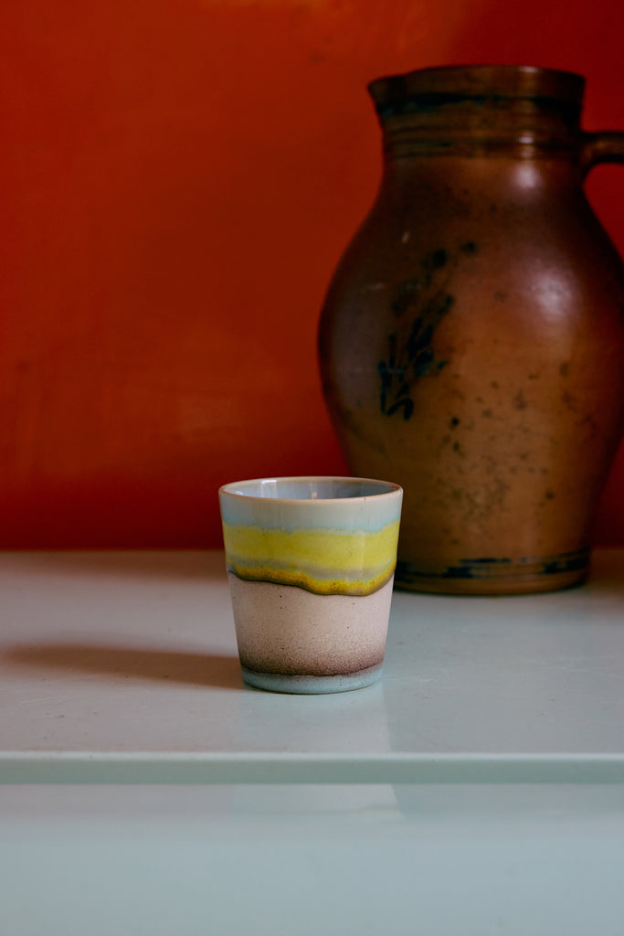 70's keramík bolli - glint