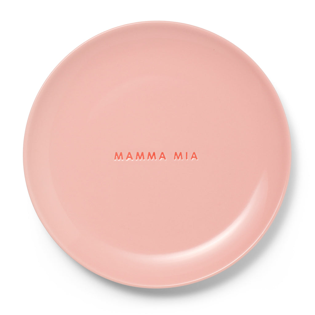 Hliðardiskur 22 cm - Mamma mia/pink