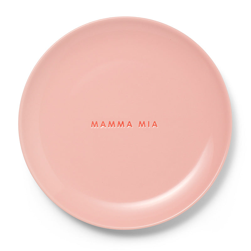 Hliðardiskur 22 cm - Mamma mia/pink
