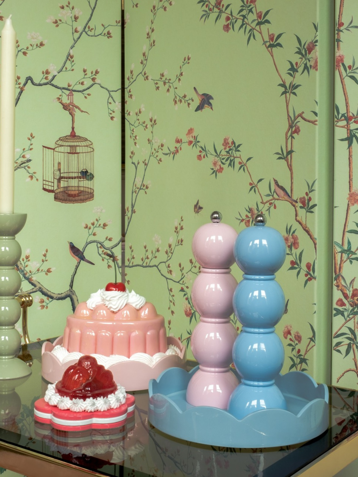 Salt & pipar staukur - bobbin/pink