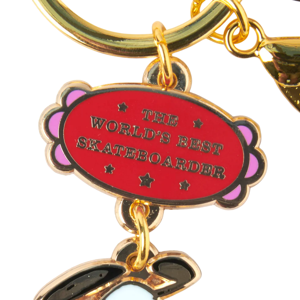 Snoopy lyklakippa - The World's Best Skateboarder