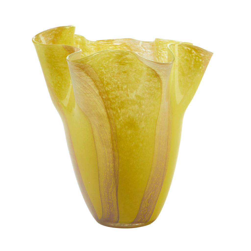 Blómavasi - tulip yellow/brown