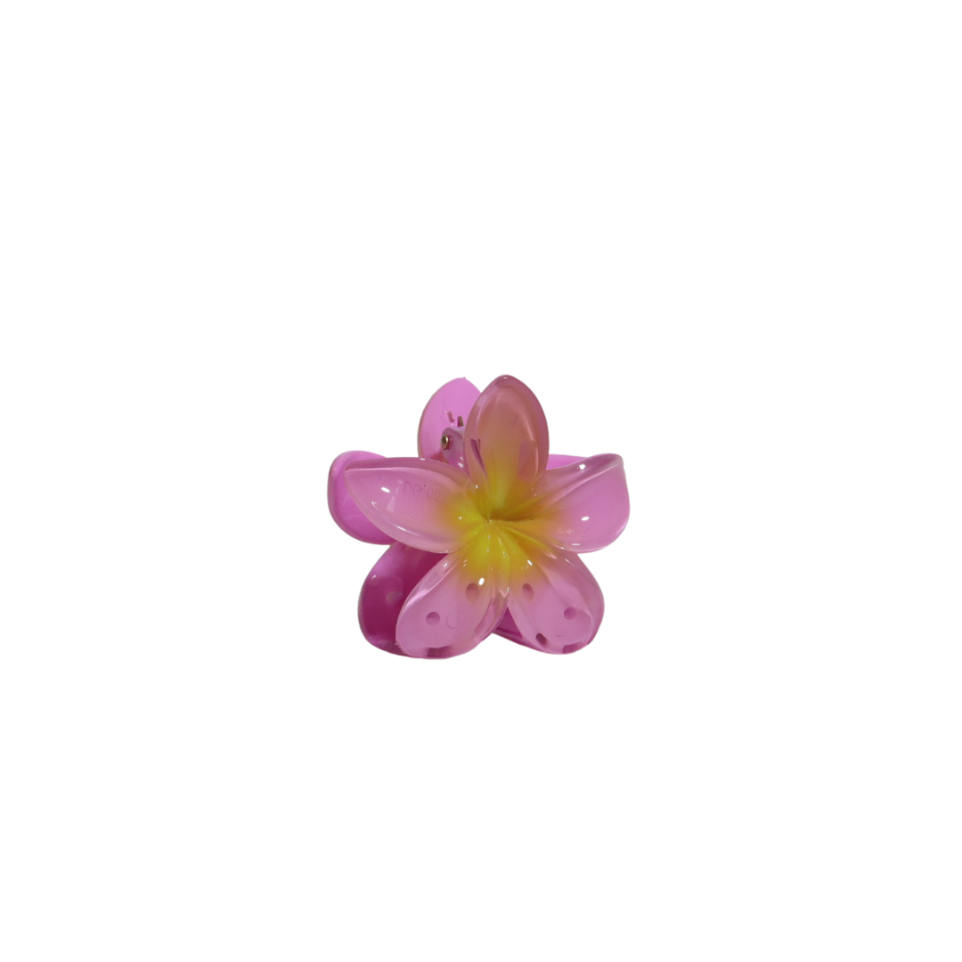 Small Hawaiian Flower Clip - Paradise Pink