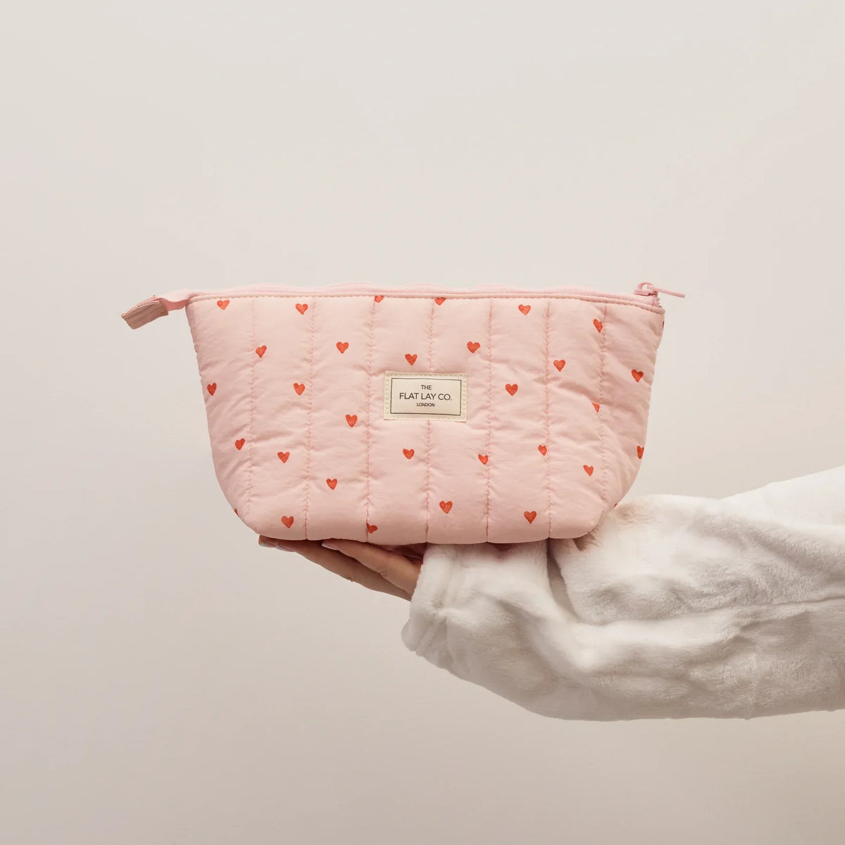 Essential Makeup Pouch - Sweet Pink Hearts