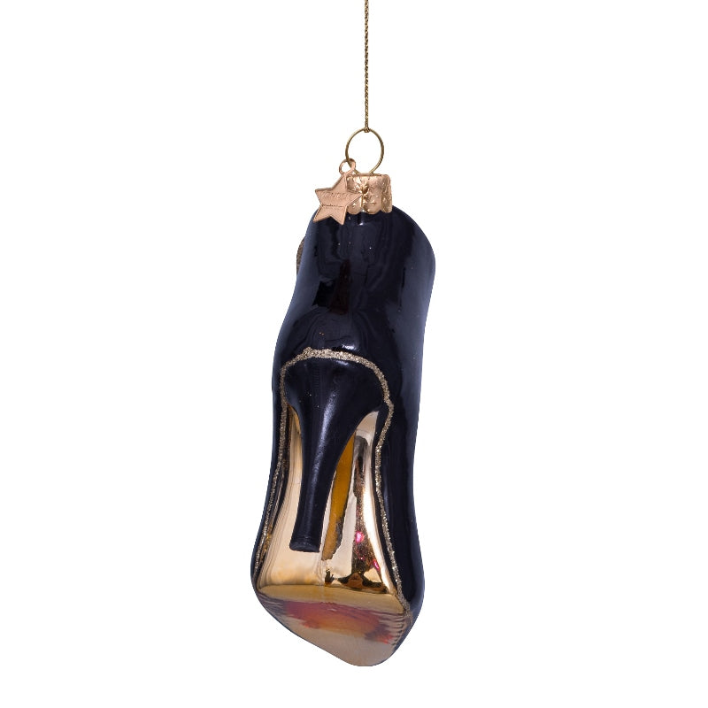 Jólaskraut - Black high heel boot