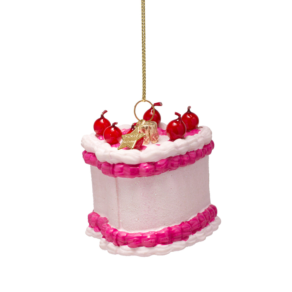 Jólaskraut - Soft pink heart shaped cake