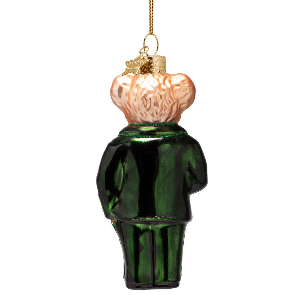 Jólaskraut - Green bear in clothes