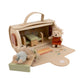 Log House with Miniature Friends