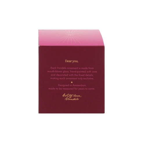 Gjafaaskja f. jólaskraut - Burgundy XS