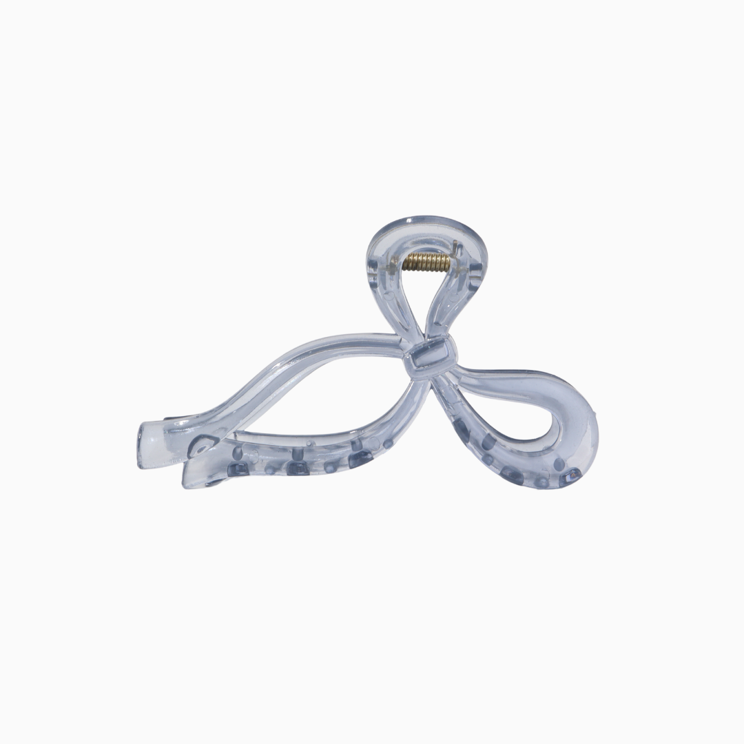 Bow Clip - Grey