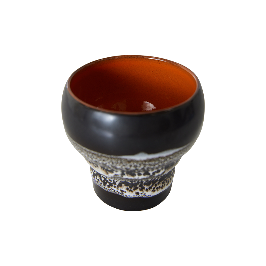 70's keramík lungo sett basalt -  2 stk.