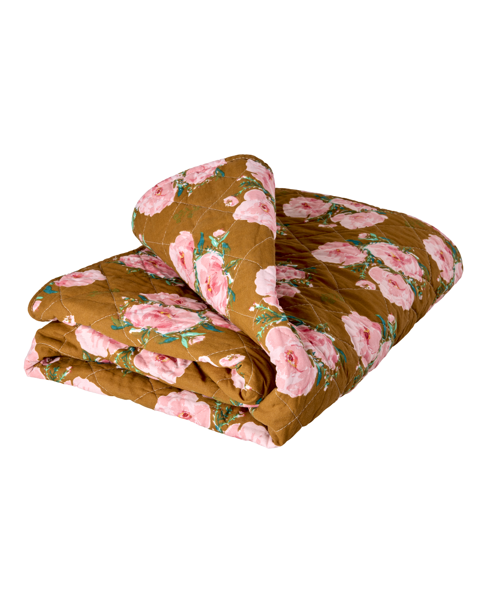 Teppi - Floral fiesta rose